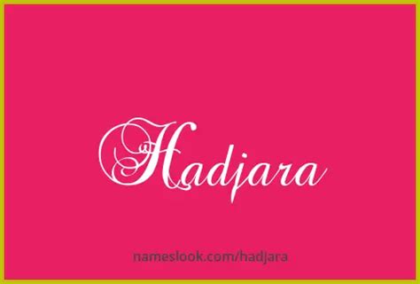 hadjara & chanel|Hadjara Meaning, Pronunciation & Popularity .